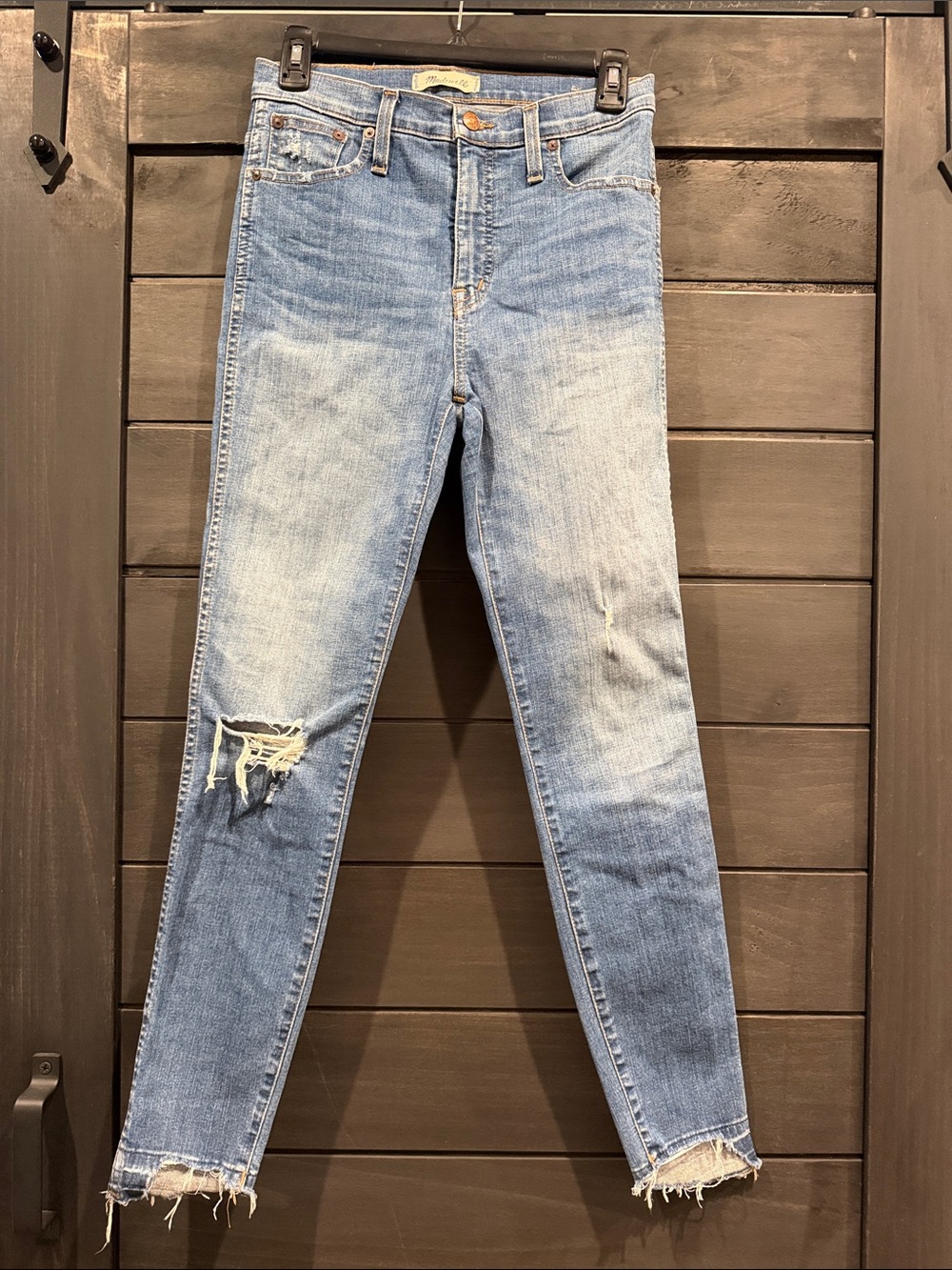 Madewell Light Blue Distressed High-Rise Women's Jeans